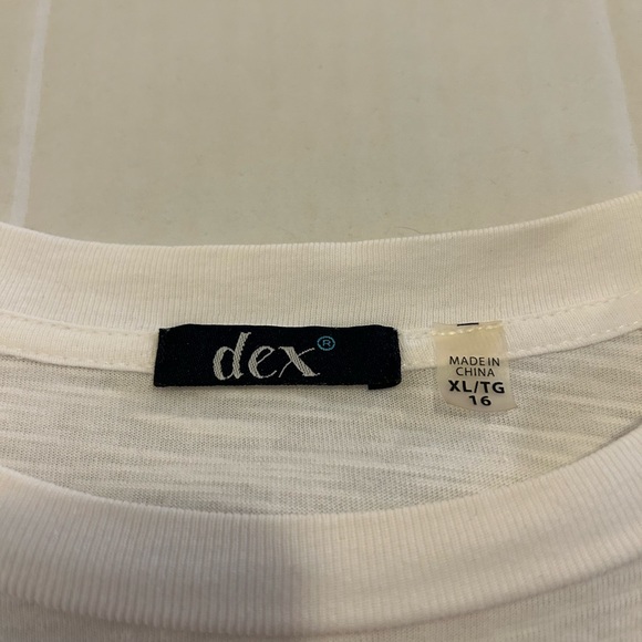 DEX Long-Sleeved T-Shirt, White, With “London “ Graphic, Women’s Size L - Picture 3 of 8